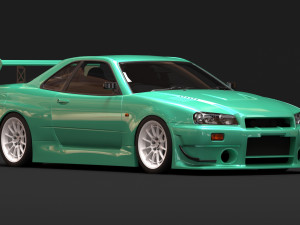 Nissan R34 N1 Super Taikyu Kit Model Cetak 3D