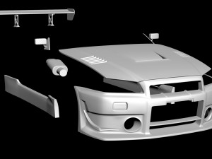 Nissan R34 N1 Super Taikyu Kit Model Cetak 3D