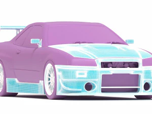 Kit Nissan R34 N1 Super Taikyu Modello di stampa 3D