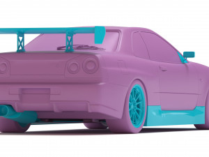 Nissan R34 N1 Super Taikyu Kit Model Cetak 3D