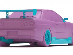 Kit Nissan R34 N1 Super Taikyu Modello di stampa 3D