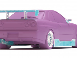Nissan R34 N1 Super Taikyu Kit Model Cetak 3D
