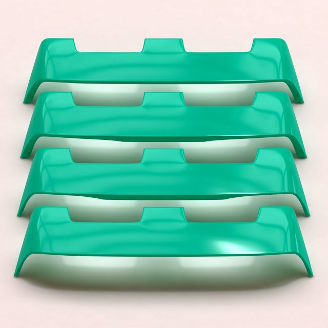 Peugeot 306 Spoiler 3D Print Model .c4d .max .obj .3ds .fbx .stl .blend 
