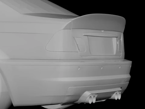 E46 Custom Spoiler 3D Print Model