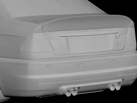 E46 Custom Spoiler 3D Print Model