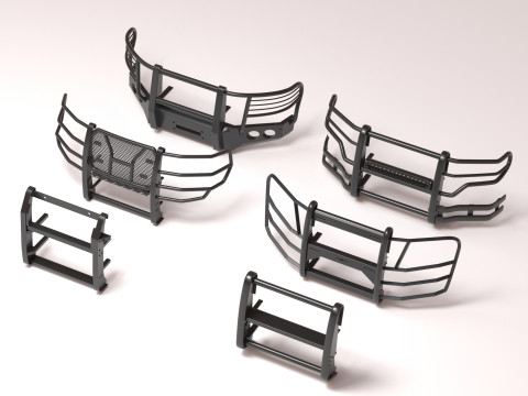 Tahoe Police Push Bumper Pack Modèles 3D en vedette