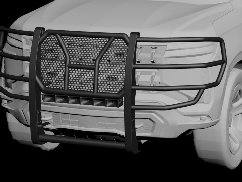 Tahoe Police Push Bumper Pack Modèles 3D en vedette