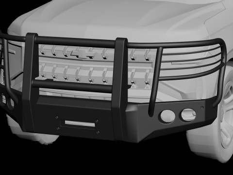 Tahoe Police Push Bumper Pack Modèles 3D en vedette
