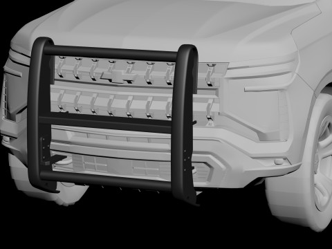 Tahoe Police Push Bumper Pack Modèles 3D en vedette