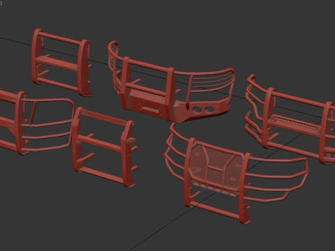 Tahoe Police Push Bumper Pack Modèles 3D en vedette