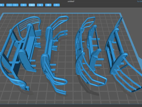 Tahoe Police Push Bumper Pack 3D Print Model