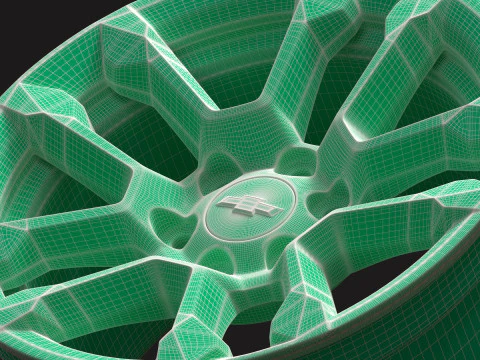 タホ シルバラード 2025 OEM リム 3Dプリントモデル