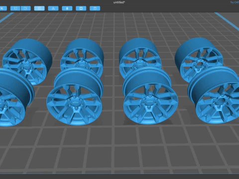 タホ シルバラード 2025 OEM リム 3Dプリントモデル
