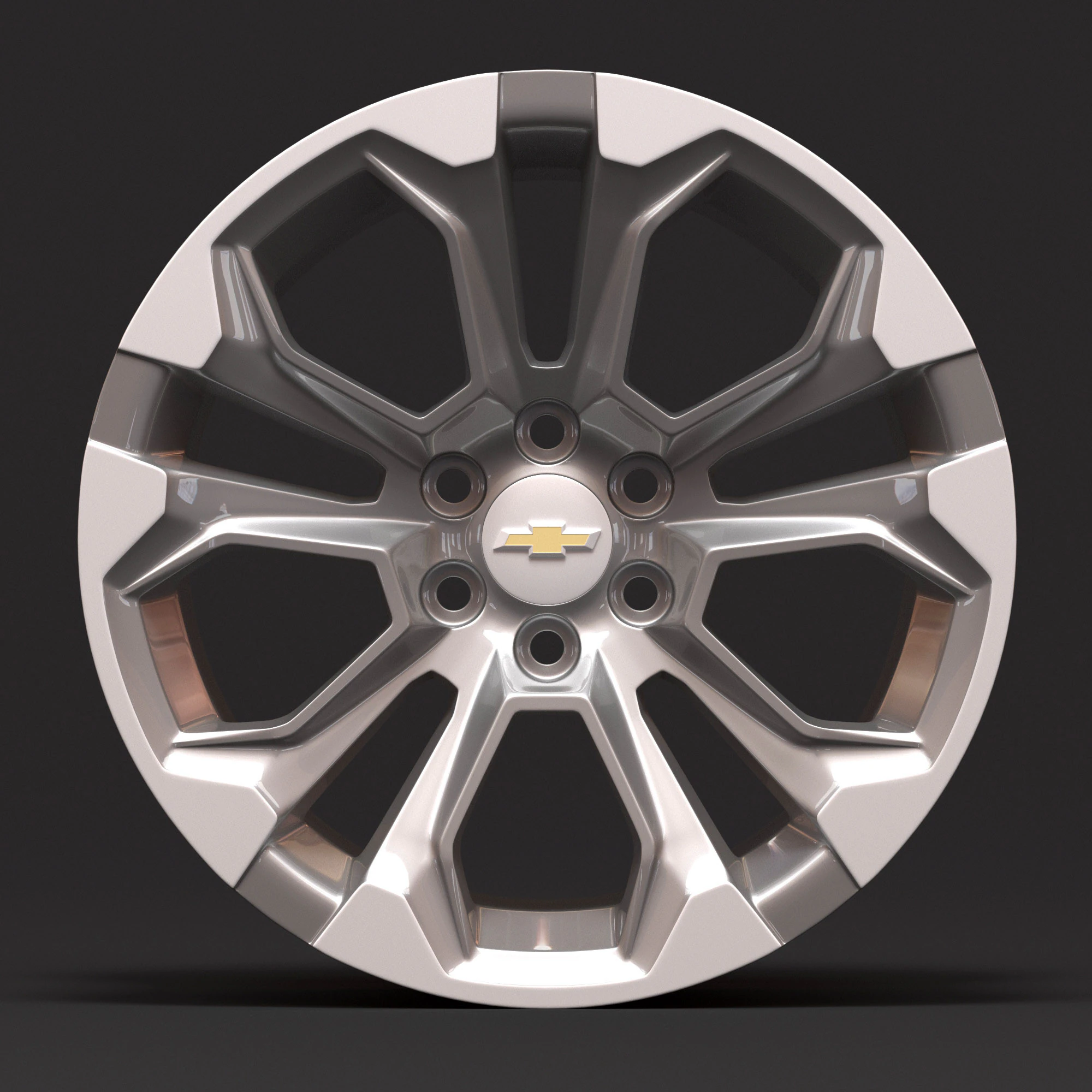 Silverado 1500 2025 OEM Rim 3D Print Model .c4d .max .obj .3ds .fbx .stl .blend