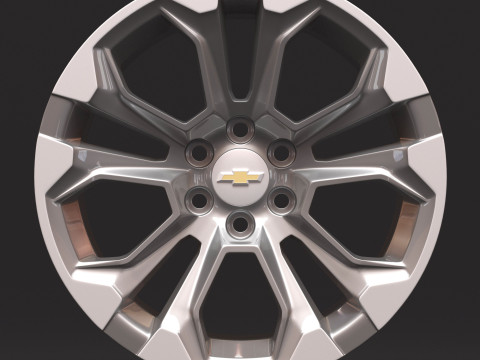 Silverado 1500 2025 OEM Rim Modèles 3D en vedette