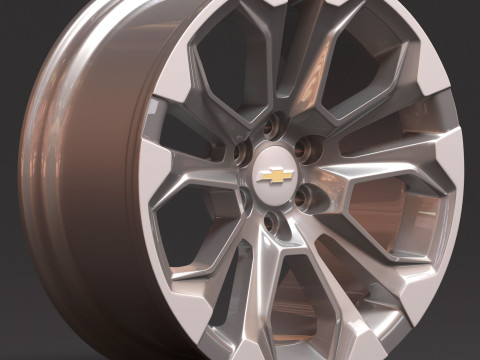 Silverado 1500 2025 OEM Rim 3D Print Model