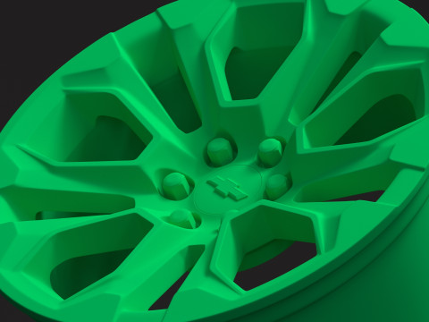 Silverado 1500 2025 OEM Rim 3D Print Model