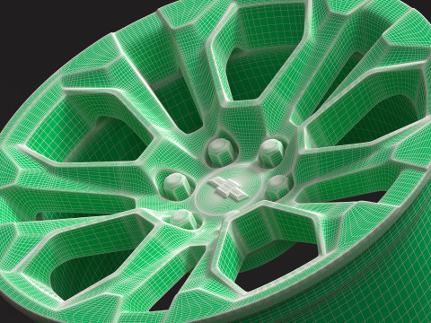 Silverado 1500 2025 OEM Rim 3D Print Model