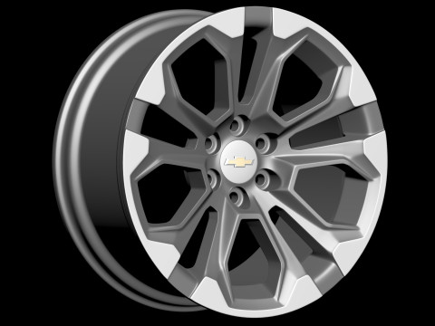 Silverado 1500 2025 OEM Rim 3D Print Model
