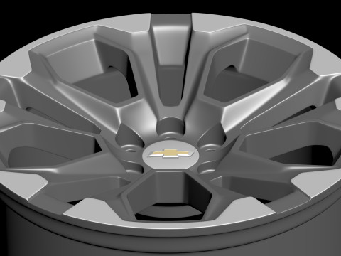 Silverado 1500 2025 OEM Rim 3D Print Model