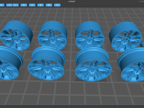 Silverado 1500 2025 OEM Rim 3D Print Model