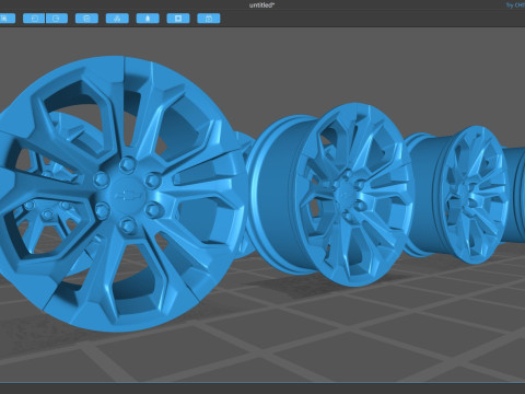 Silverado 1500 2025 OEM Rim 3D Print Model