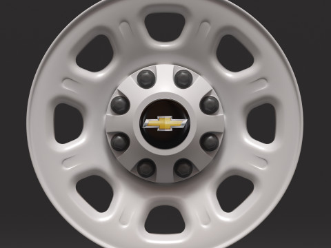 Silverado 2500HD 2011-2025 Steel Wheel 3D Baskı Modeli
