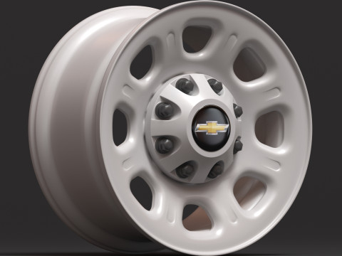 Silverado 2500HD 2011-2025 Steel Wheel 3D Baskı Modeli
