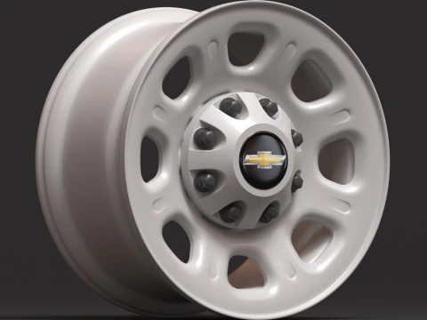 Silverado 2500HD 2011-2025 Steel Wheel 3D Print Model
