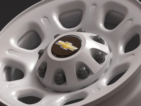 Silverado 2500HD 2011-2025 Steel Wheel 3D Print Model