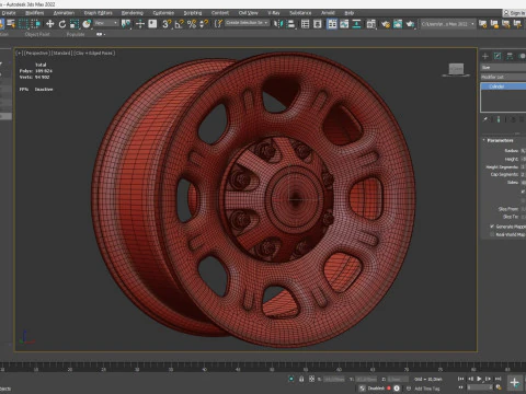 Silverado 2500HD 2011-2025 Steel Wheel 3D Print Model