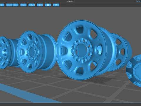 Silverado 2500HD 2011-2025 Steel Wheel 3D Baskı Modeli
