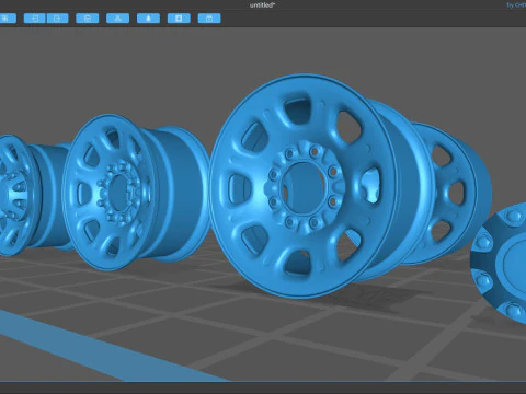 Silverado 2500HD 2011-2025 Steel Wheel 3D Print Model