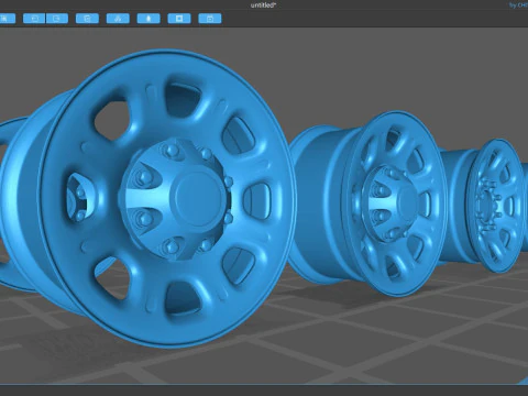 Silverado 2500HD 2011-2025 Steel Wheel 3D Print Model