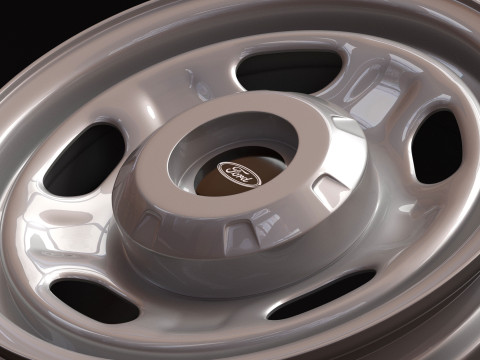 F-250 Super Duty 17 OEM Steel Rim Modello di stampa 3D