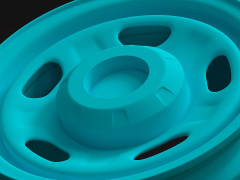 F-250 Super Duty 17 OEM Steel Rim Modello di stampa 3D