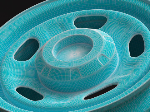 F-250 Super Duty 17 OEM Steel Rim Modello di stampa 3D