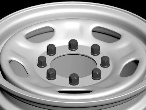 F-250 Super Duty 17 OEM Steel Rim 3D Print Model