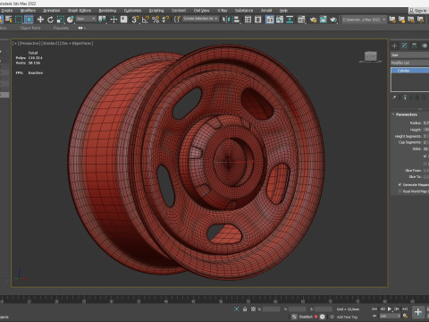 F-250 Super Duty 17 OEM Steel Rim Modello di stampa 3D