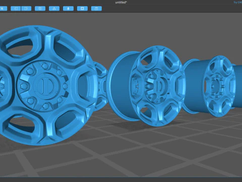 Super Duty F-350 Rims 3D Print Model