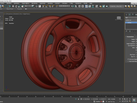 Silverado 2500 2024 OEM Wheel 3D 프린트 모델