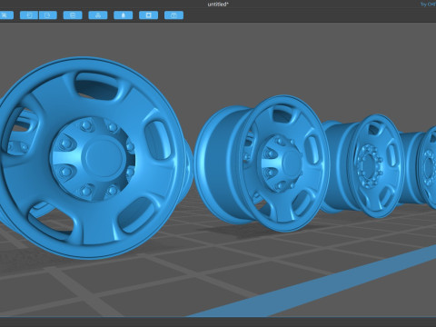 Silverado 2500 2024 OEM Wheel 3D 프린트 모델