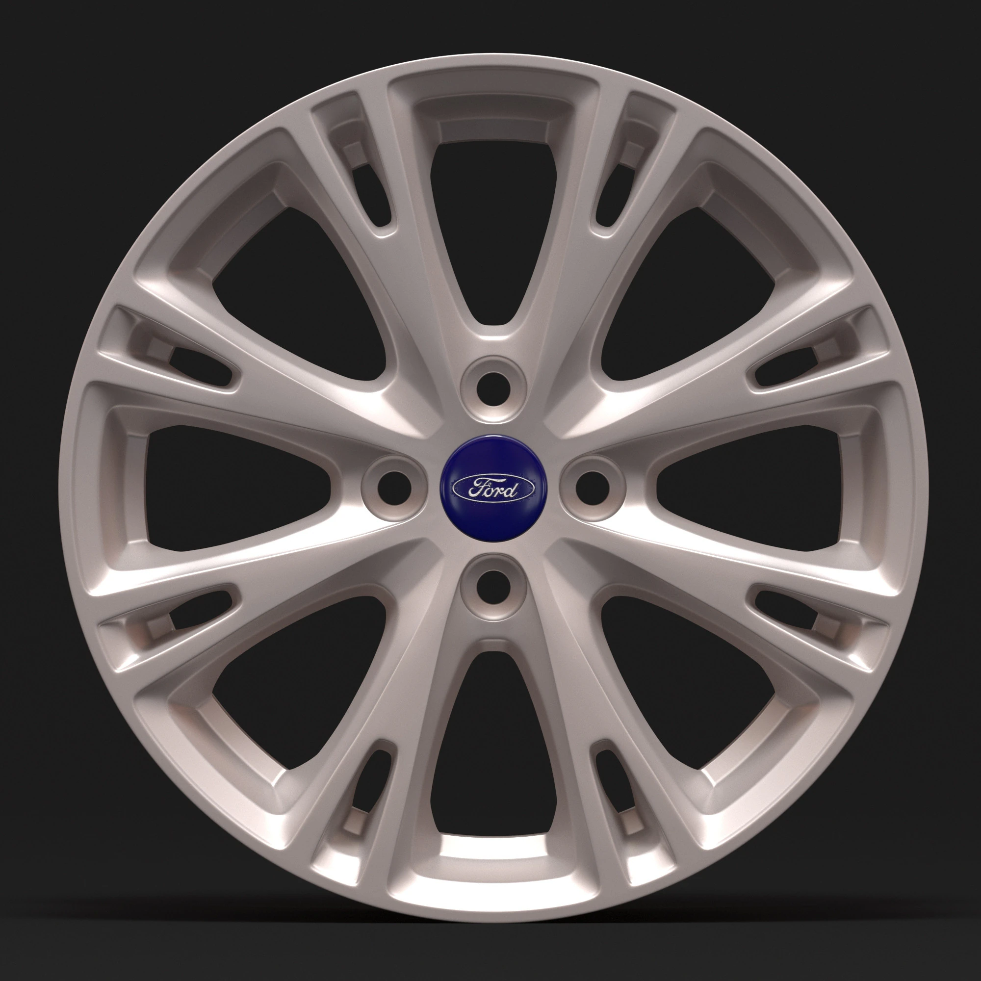 Fiesta mk7 Alloy Wheels 3D Print Model .c4d .max .obj .3ds .fbx .stl .blend 