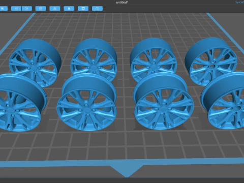 Fiesta mk7 Alloy Wheels 3D Print Model