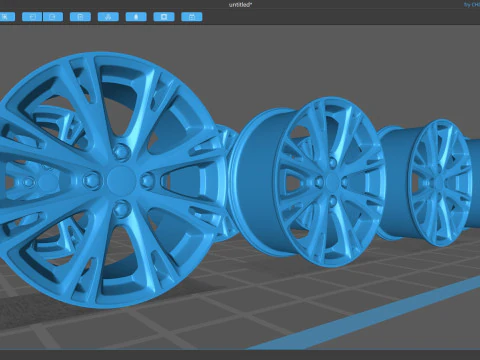 Fiesta mk7 Alloy Wheels 3D Print Model