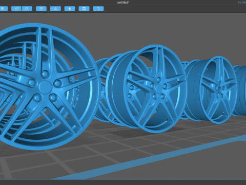 F430 OEM Alloy Rims 3D Print Model