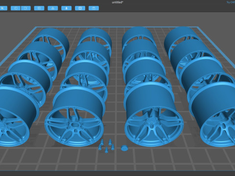 Murcielago LP670-4 SV Rims 3D Принт Модель