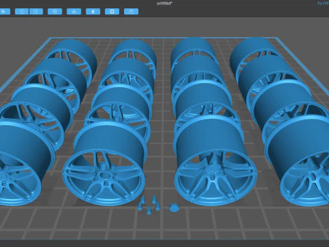 Murcielago LP670-4 SV Rims 3D Print Model