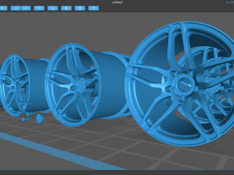 Murcielago LP670-4 SV Rims 3D Print Model