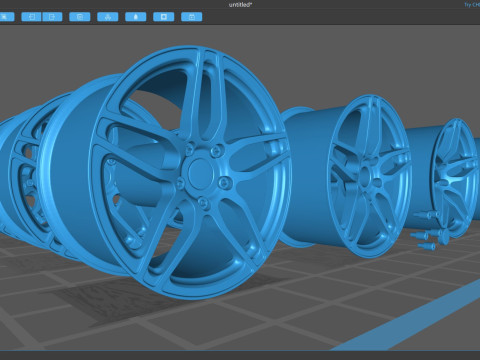 Murcielago LP670-4 SV Rims 3D Принт Модель